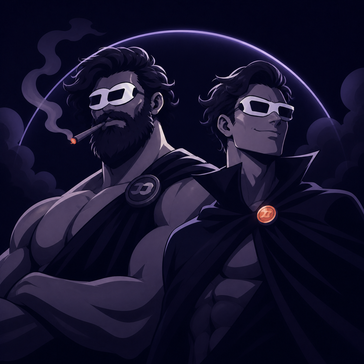 The two GIGA FOMO titans standing together